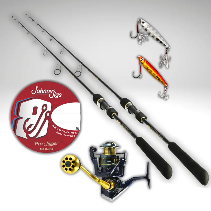 Vortex 2.0 And Salina 4000 Light Casting Rod & Reel Combo With Complimentary Fishing Jigs 1