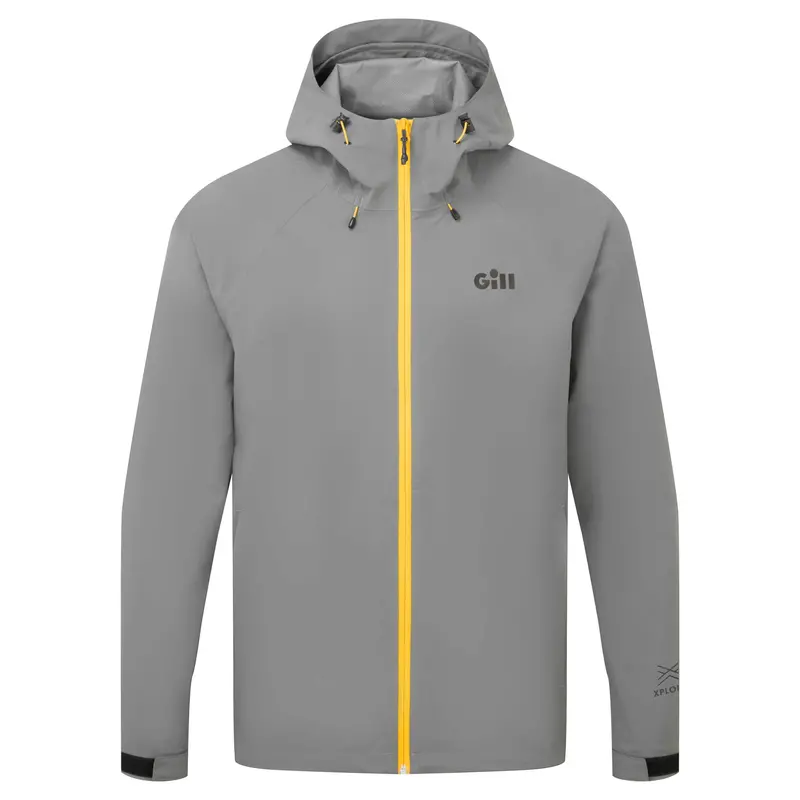 Voyager Hooded Weatherproof Jacket In Ash Grey 1