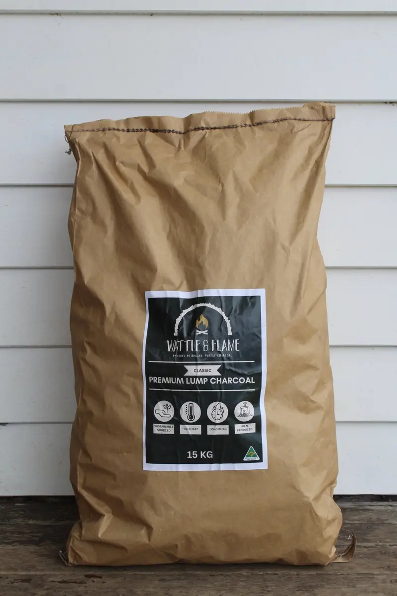 Wattle And Flame Classic Mallee Lump Charcoal – 15Kg (35–70Mm) 1