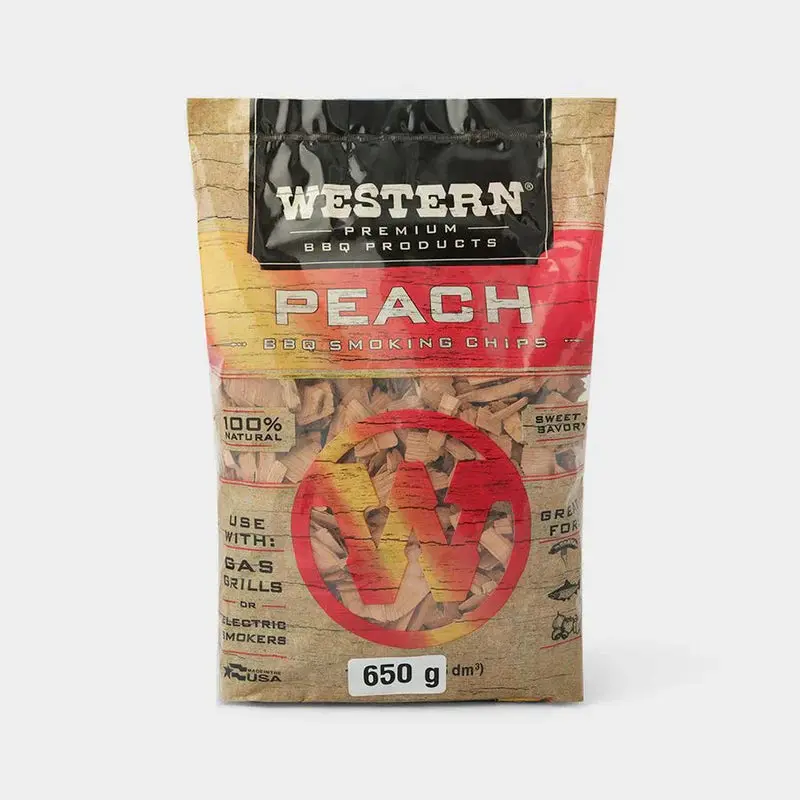 Western Bbq Peach Wood Smoking Chips 1