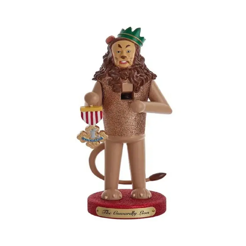 Wizard Of Oz Cowardly Lion Nutcracker – Kurt Adler 10-Inch Brown Collectible 1