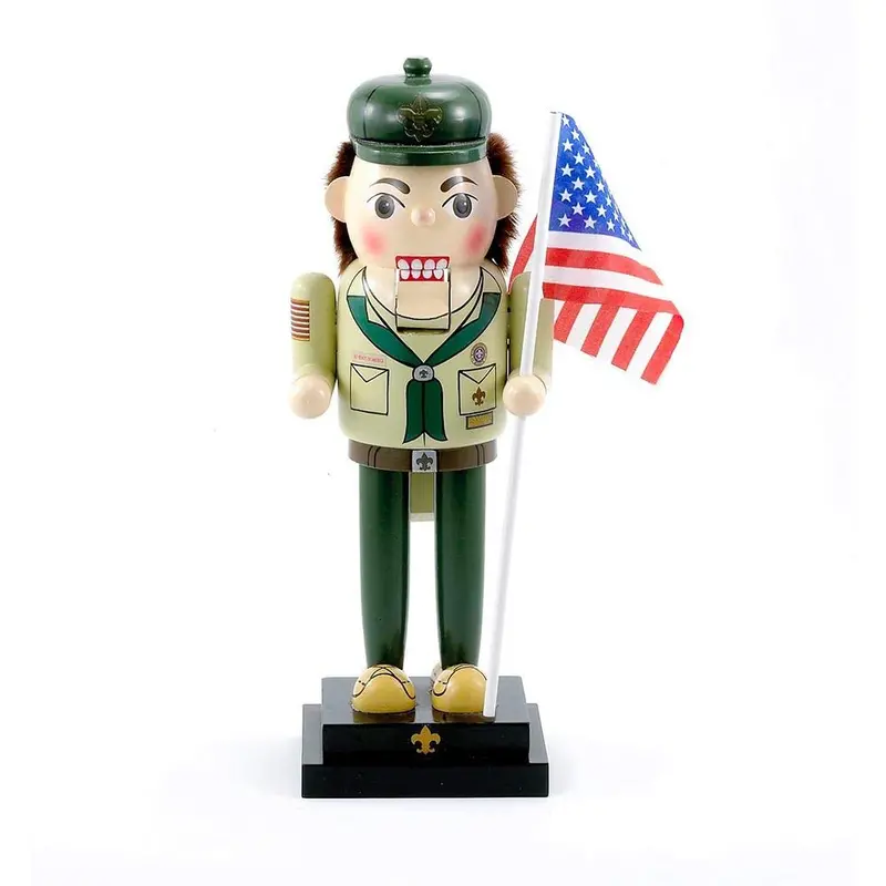 Wooden Boy Scout Nutcracker – 12.5-Inch Handcrafted Holiday Figurine 1