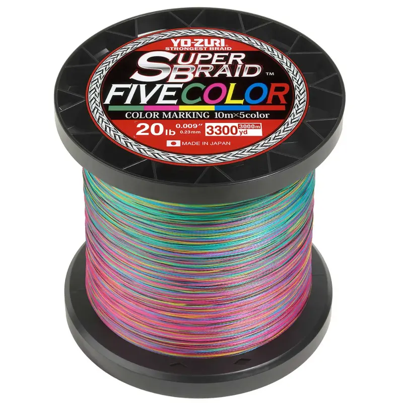 Yo-Zuri Superbraid 5-Color Camo Fishing Line – 3300-Yard Spool 1